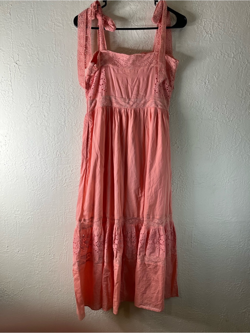 Love Shack Fancy Ayala Dress in Peach Blossom 100% Cotton - Picture 10 of 16
